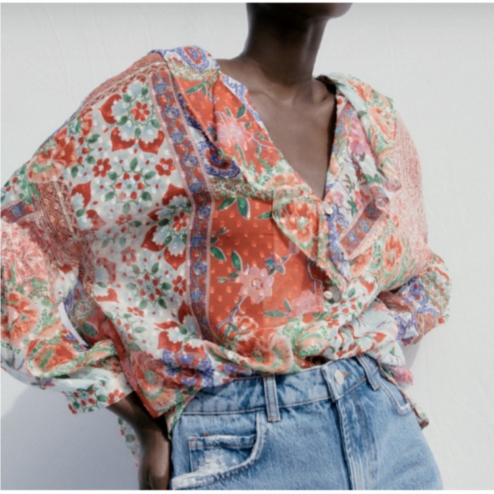 ZARA Blouse Women's Size Small NWT